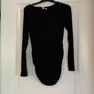 Gap maternity ribbed notch collar long sleeve XS